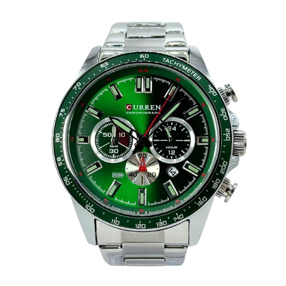 Reloj Curren Caballero Color / PLATA Y VERDE