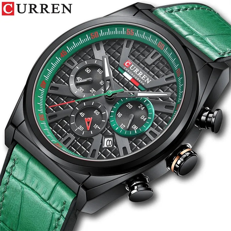 Reloj de hombre con correa de cuero resistente al agua del fabricante CURREN 8314 de China